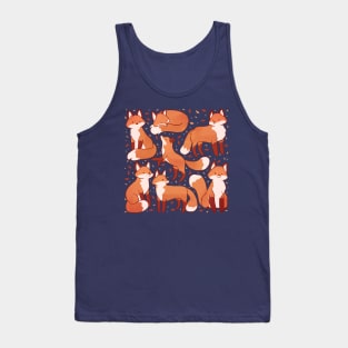 Cute foxes illustration Tank Top